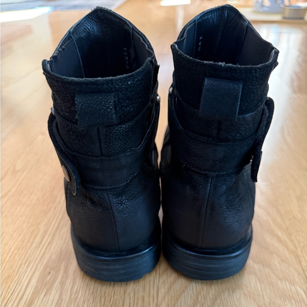 Hotiç Real Black Leather Ankle Boots, Size 44 - Picture 3 of 7